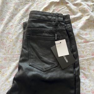 Leather jeans